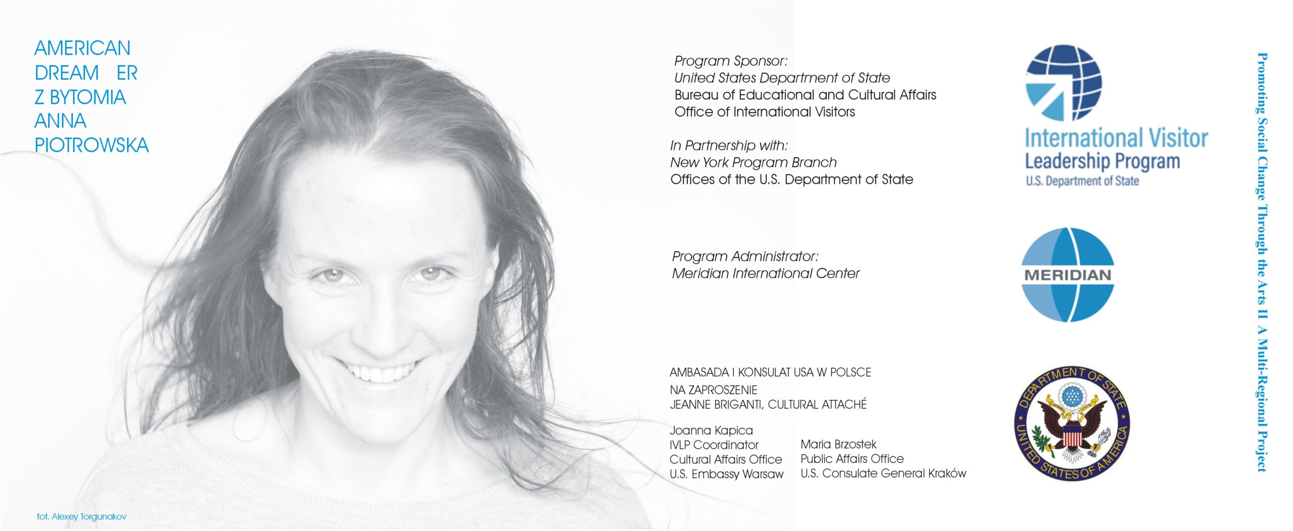 Informacja o udziale Dyrektora Teatru Anny Piotrowskiej o udziale w programie szkoleniowym w USA.